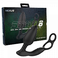 Анальная втулка черная с кольцом Nexus Simul8