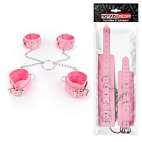 Набор фиксаторов - наручники и оковы розовые
