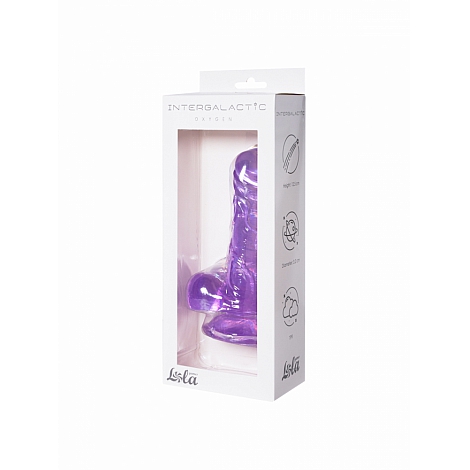 Прозрачный дилдо Intergalactic Oxygen Purple, 17,5 см