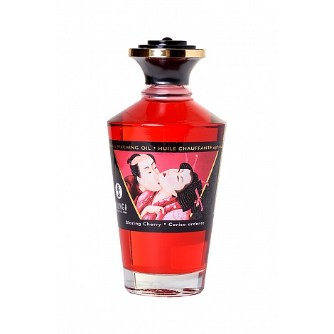 Вкусовое массажное масло Shunga "Пылающая вишня", 100 мл