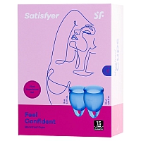 Набор менструальных чаш Satisfyer Feel confident Menstrual Cup dark blue