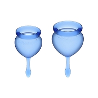 Набор менструальных чаш Satisfyer Feel good Menstrual Cup dark blue