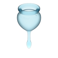 Набор менструальных чаш Satisfyer Feel good Menstrual Cup light blue