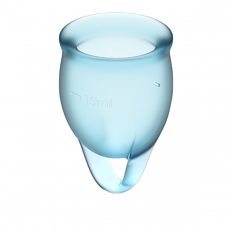 Набор менструальных чаш Satisfyer Feel confident Menstrual Cup light blue