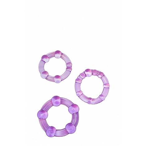 Набор из трех фиолетовых эрекционных колец