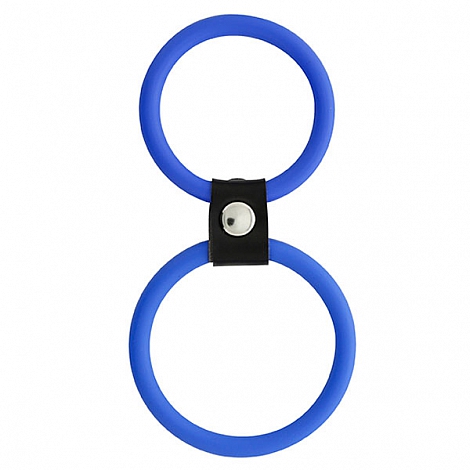 Эрекционное кольцо двойное MenzStuff Dual Rings Blue
