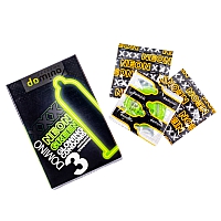 Презервативы светящиеся в темноте Domino Neon Green, 3 шт