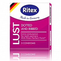 Презервативы с кольцами и пупырышками Ritex Lust, 3 шт