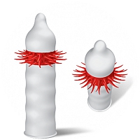 Презерватив с шипами "Красный  камикадзе"