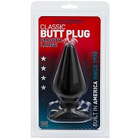 Большая анальная втулка Butt Plugs Smooth Classic Large Black