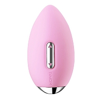 Розовый вибростимулятор клитора с эффектом поцелуя рыбки Candy от Svakom