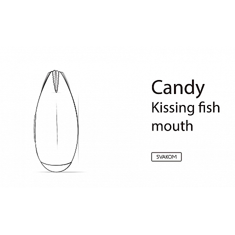 Розовый вибростимулятор клитора с эффектом поцелуя рыбки Candy от Svakom