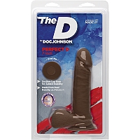Фаллоимитатор на присоске The D Perfect D 7" Chocolate