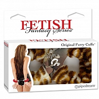 Меховые наручники-металл тигр Fetish Fantasy Series Original Furry Cuffs Tiger