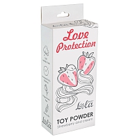Пудра для игрушек ароматизированная Love Protection Клубника со сливками, 15 г
