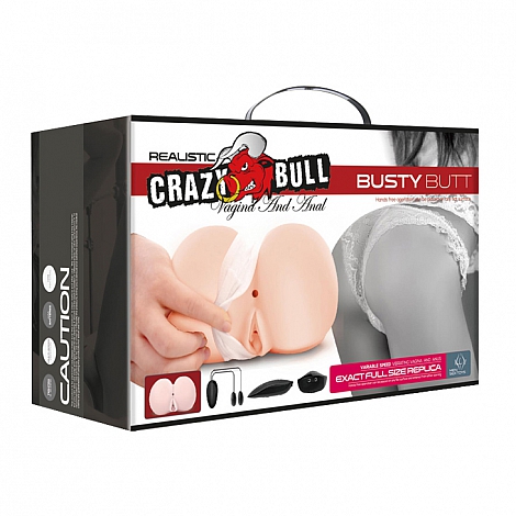 Мастурбатор вагина-анус с вибрацией Crazy Bull Busty Butt