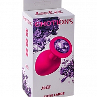 Анальная пробка Emotions Cutie Large Pink dark purple
