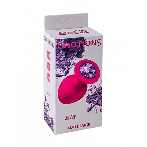 Анальная пробка Emotions Cutie Large Pink dark purple
