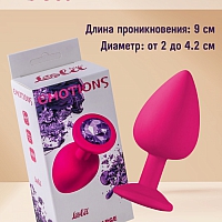 Анальная пробка Emotions Cutie Large Pink dark purple