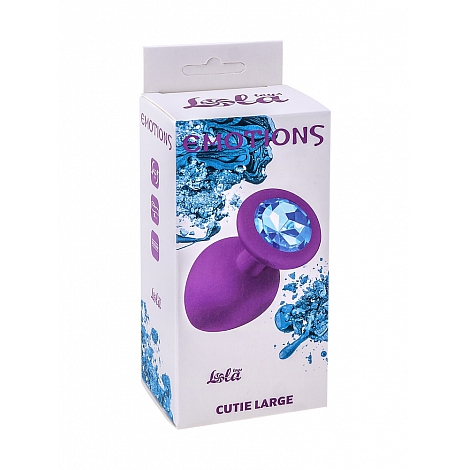 Анальная пробка Emotions Cutie Large Purple light blue