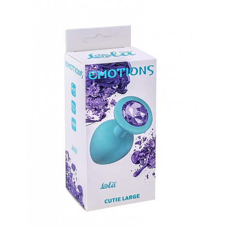 Анальная пробка Emotions Cutie Large Turquoise light purple