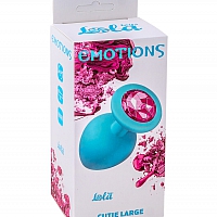 Анальная пробка Emotions Cutie Large Turquoise pink