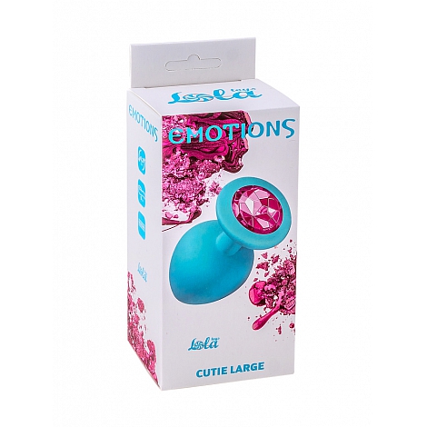 Анальная пробка Emotions Cutie Large Turquoise pink