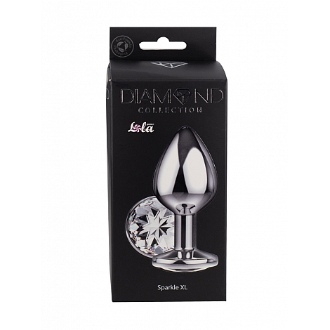 Большая анальная пробка Diamond Clear Sparkle XL