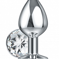 Большая анальная пробка Diamond Clear Sparkle XL