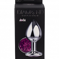 Большая анальная пробка Diamond Purple Sparkle XL