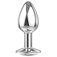 Большая анальная пробка Diamond Clear Sparkle XL