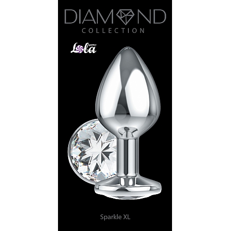Большая анальная пробка Diamond Clear Sparkle XL