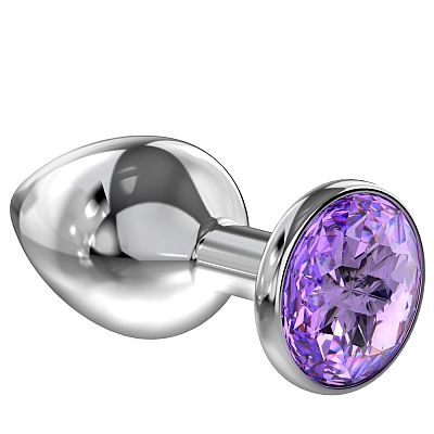 Большая анальная пробка Diamond Purple Sparkle XL