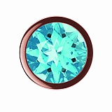 Анальная пробка розовая с зеленым кристаллом Diamond Topaz Shine L