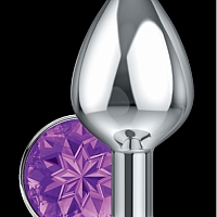 Большая анальная пробка Diamond Purple Sparkle XL