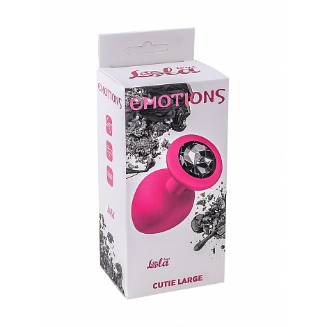 Анальная пробка Emotions Cutie Large Pink black