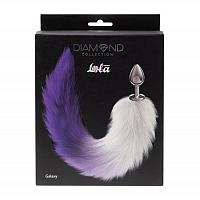 Анальная пробка с хвостом Diamond Galaxy S Purple