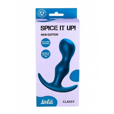 Анальная пробка Spice it up Classy Dark Aquamarine
