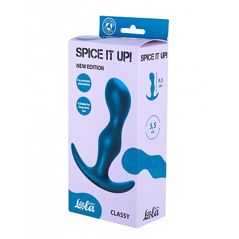 Анальная пробка Spice it up Classy Dark Aquamarine