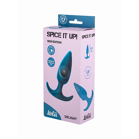 Анальная пробка со смещенным центром Spice it up Delight Aquamarine