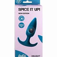 Анальная пробка со смещенным центром Spice it up Delight Aquamarine