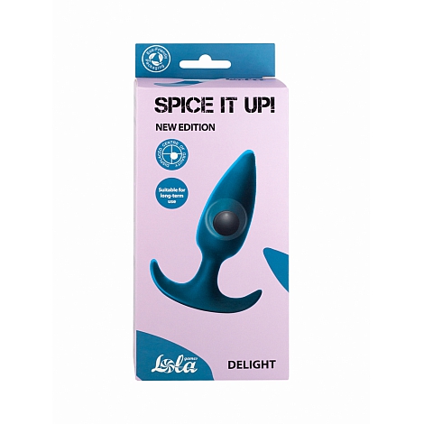 Анальная пробка со смещенным центром Spice it up Delight Aquamarine