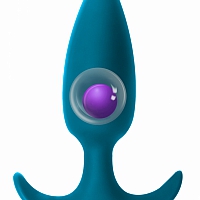 Анальная пробка со смещенным центром Spice it up Delight Aquamarine