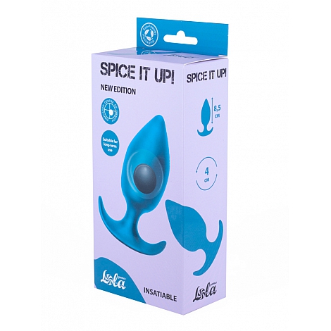 Анальная пробка Spice it up Insatiable Aquamarine