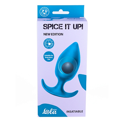 Анальная пробка Spice it up Insatiable Aquamarine