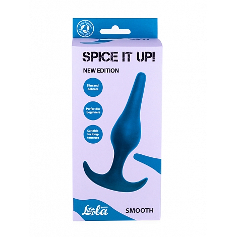 Анальная пробка Spice it up Smooth Aquamarine, 12,5 см
