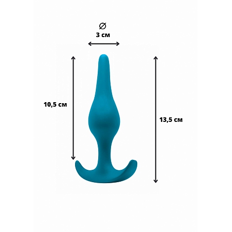 Анальная пробка Spice it up Smooth Aquamarine, 12,5 см