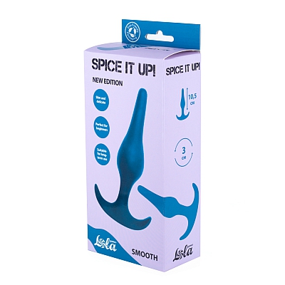 Анальная пробка Spice it up Smooth Aquamarine, 12,5 см
