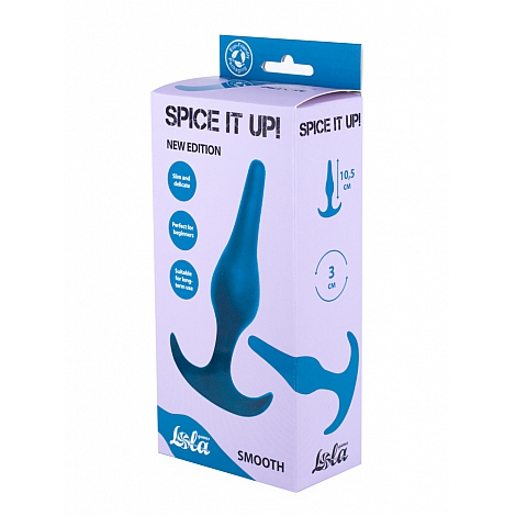 Анальная пробка Spice it up Smooth Aquamarine, 12,5 см