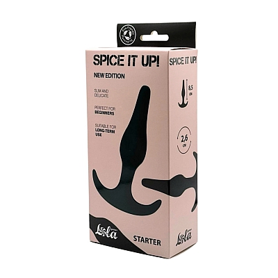 Анальная пробка Spice it up Starter Black, 10,5 см